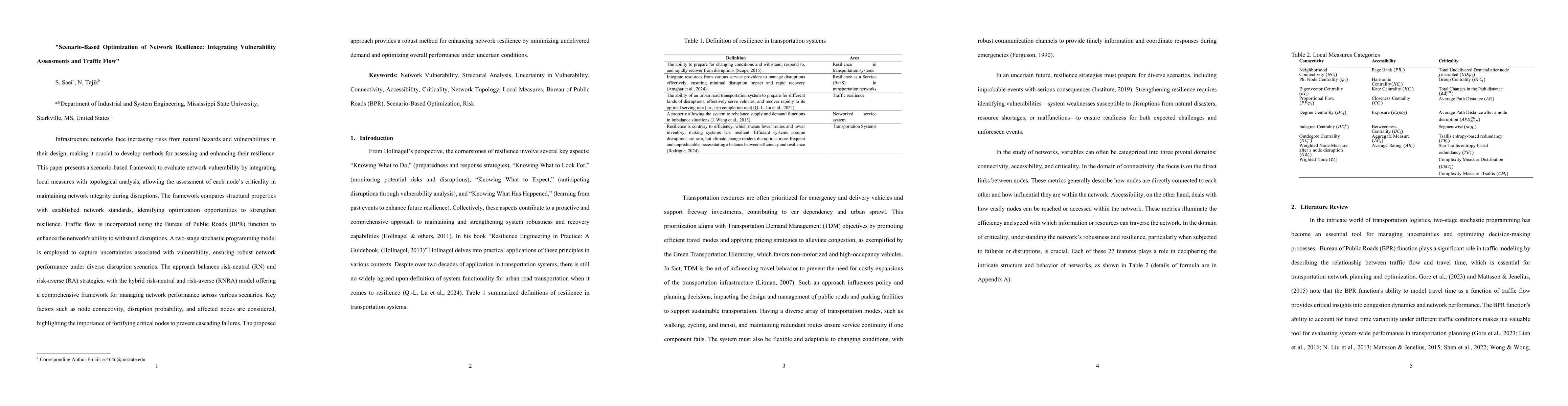 Thumbnail for Scenario-Based Optimization of Network Resilience: Integrating
  Vulnerability Assessments and Traffic Flow