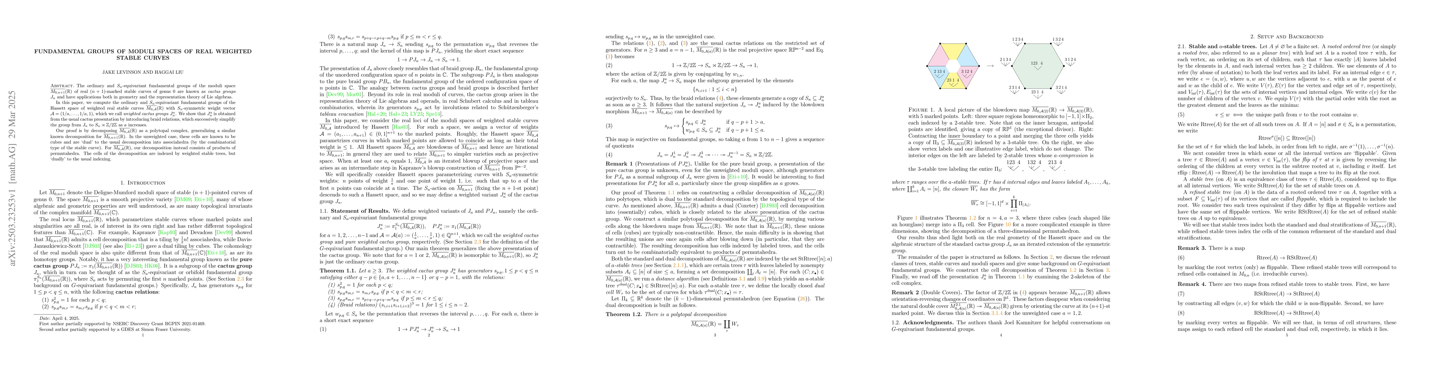 Thumbnail for Fundamental groups of moduli spaces of real weighted stable curves