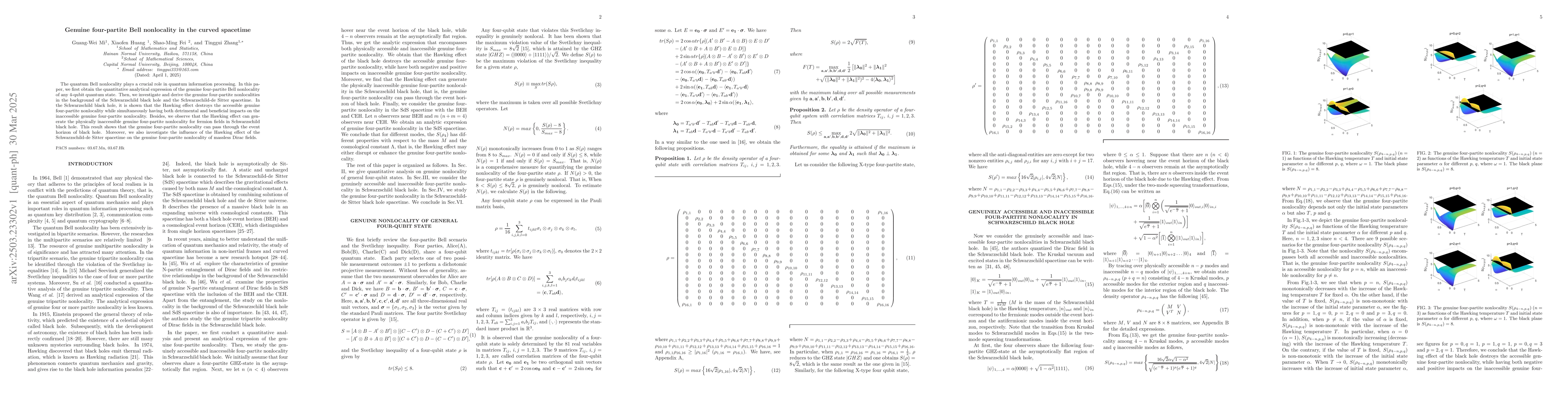 Thumbnail for Genuine four-partite Bell nonlocality in the curved spacetime