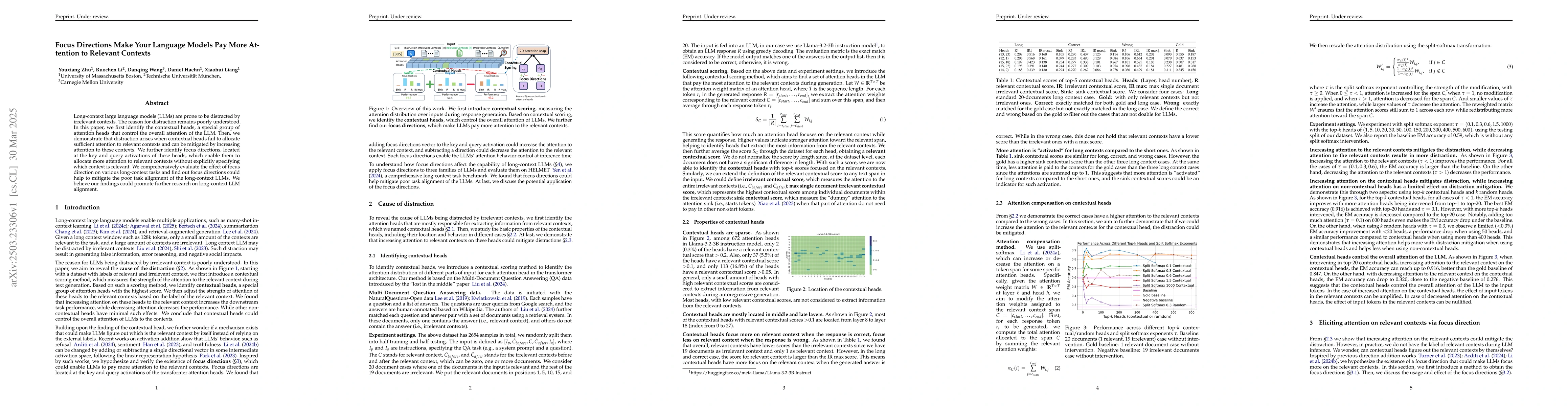Thumbnail for Focus Directions Make Your Language Models Pay More Attention to
  Relevant Contexts