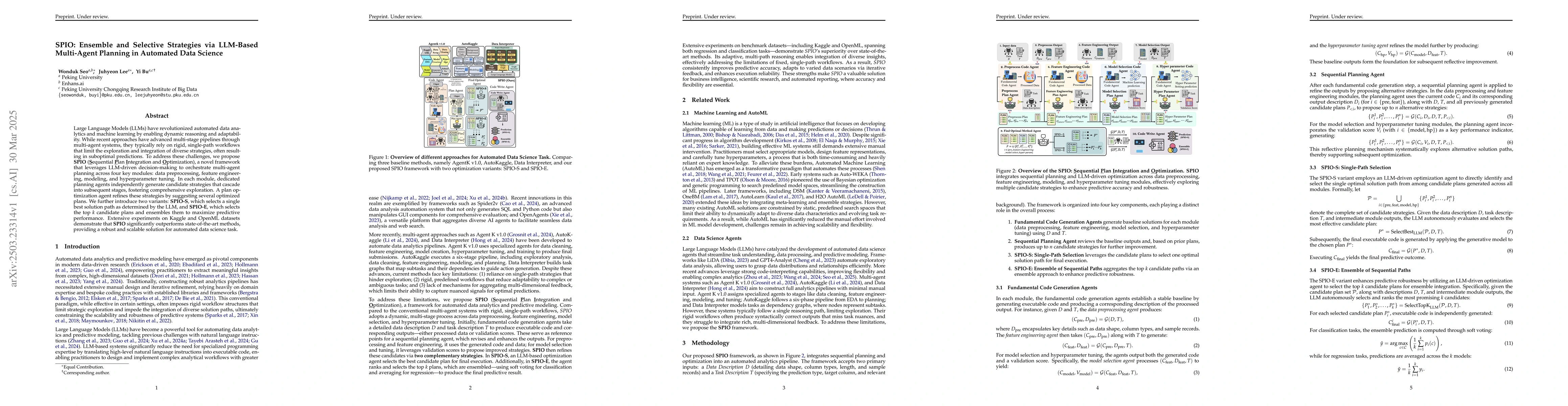 Thumbnail for SPIO: Ensemble and Selective Strategies via LLM-Based Multi-Agent
  Planning in Automated Data Science