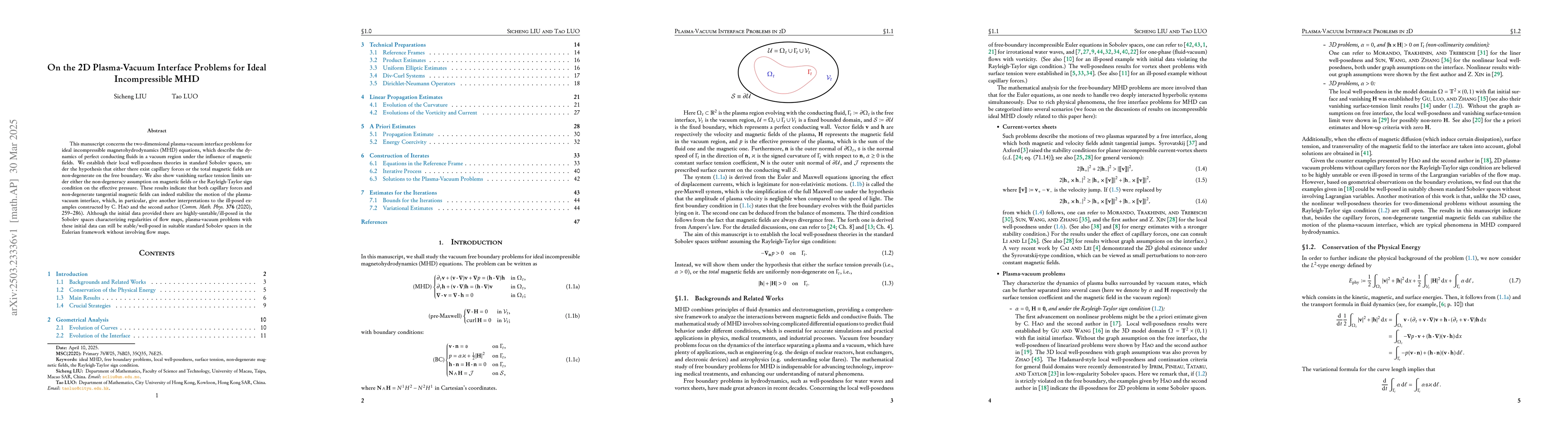 Thumbnail for On the 2D Plasma-Vacuum Interface Problems for Ideal Incompressible MHD