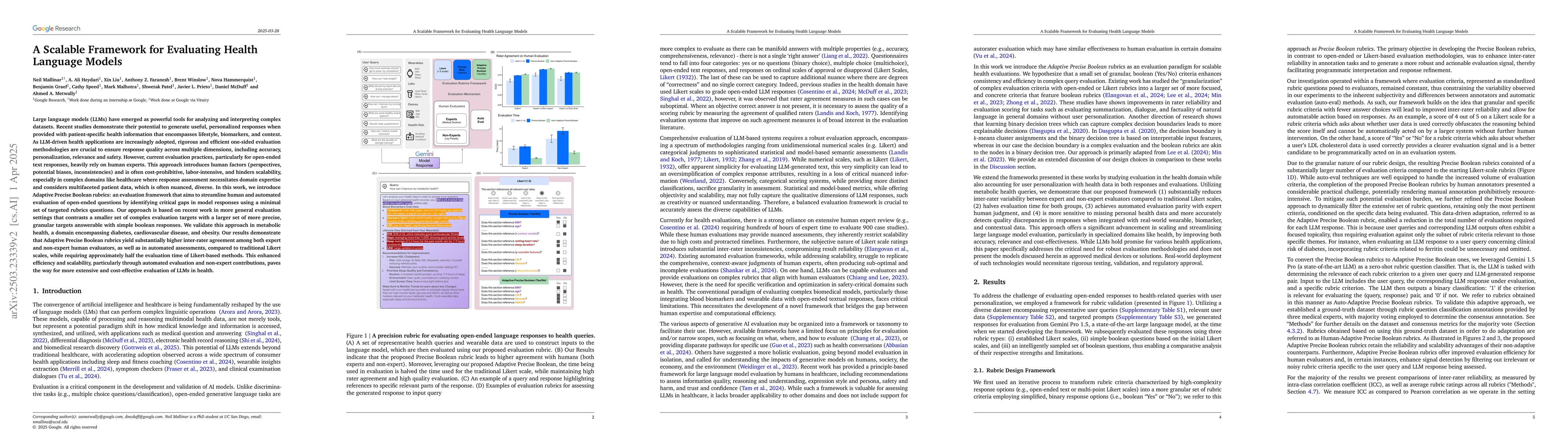 Thumbnail for A Scalable Framework for Evaluating Health Language Models