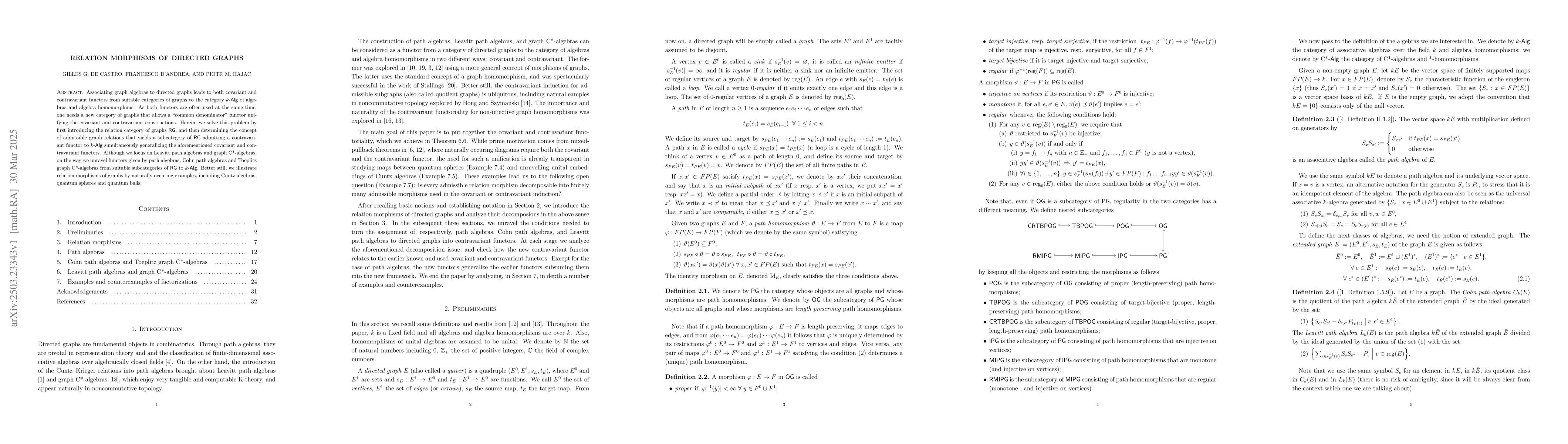 Thumbnail for Relation morphisms of directed graphs
