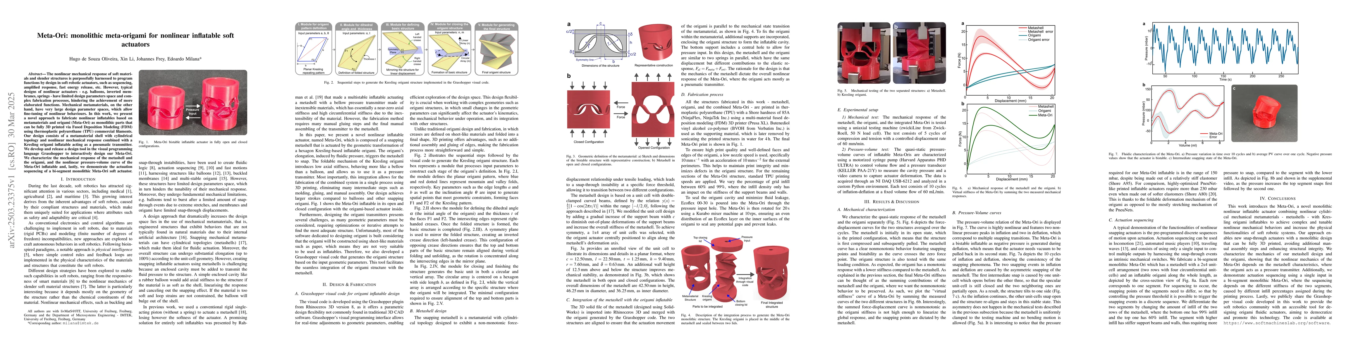 Thumbnail for Meta-Ori: monolithic meta-origami for nonlinear inflatable soft
  actuators