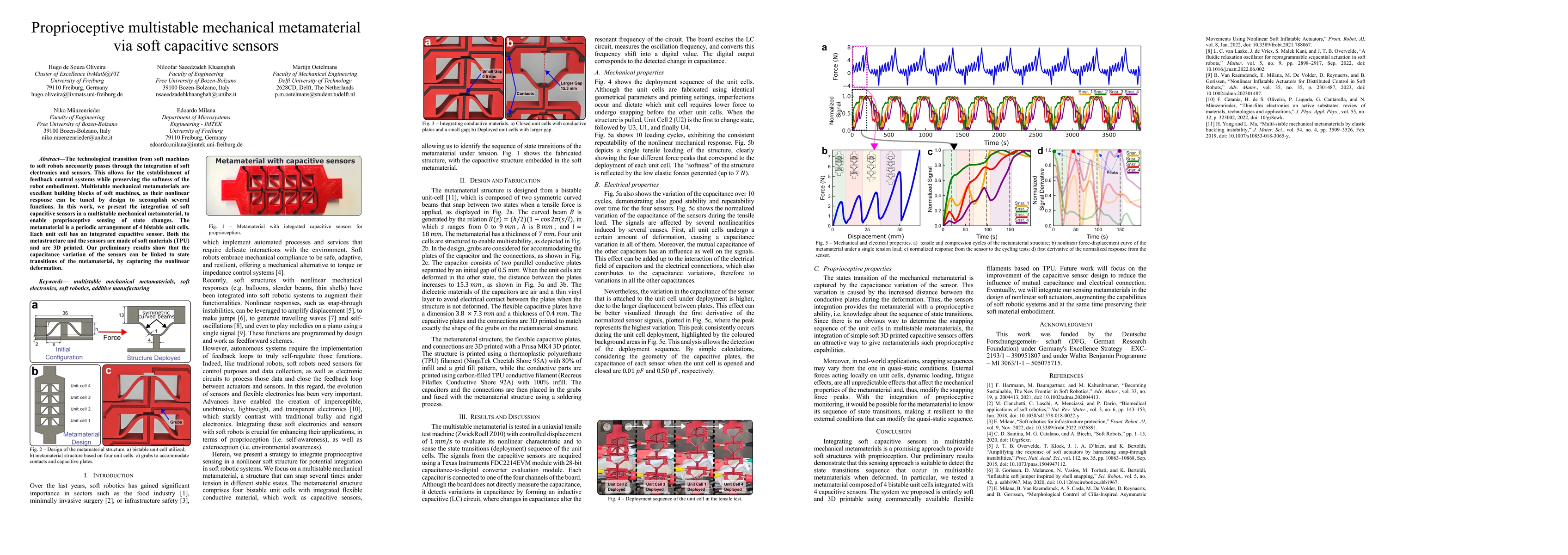 Thumbnail for Proprioceptive multistable mechanical metamaterial via soft capacitive
  sensors