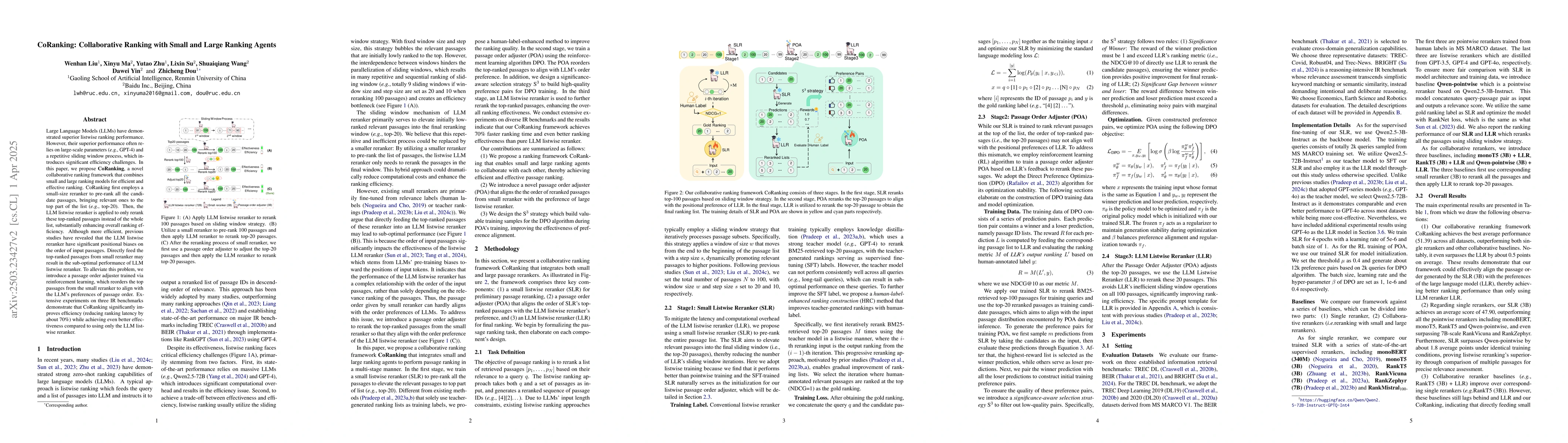 Thumbnail for CoRanking: Collaborative Ranking with Small and Large Ranking Agents