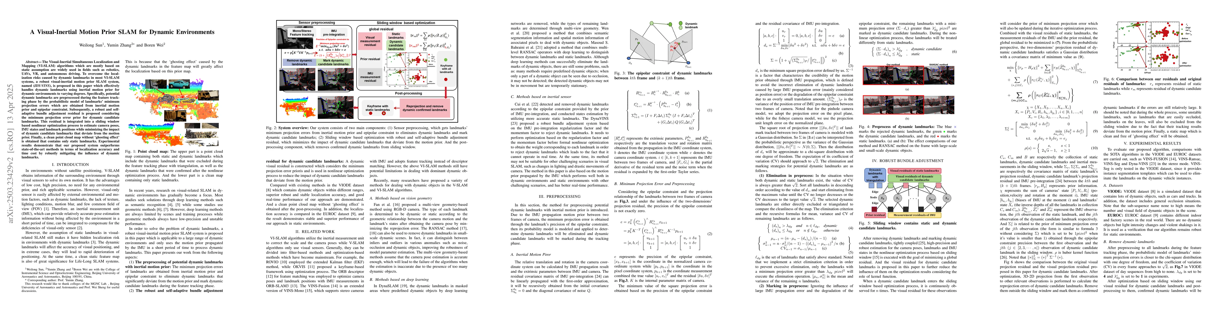 Thumbnail for A Visual-Inertial Motion Prior SLAM for Dynamic Environments