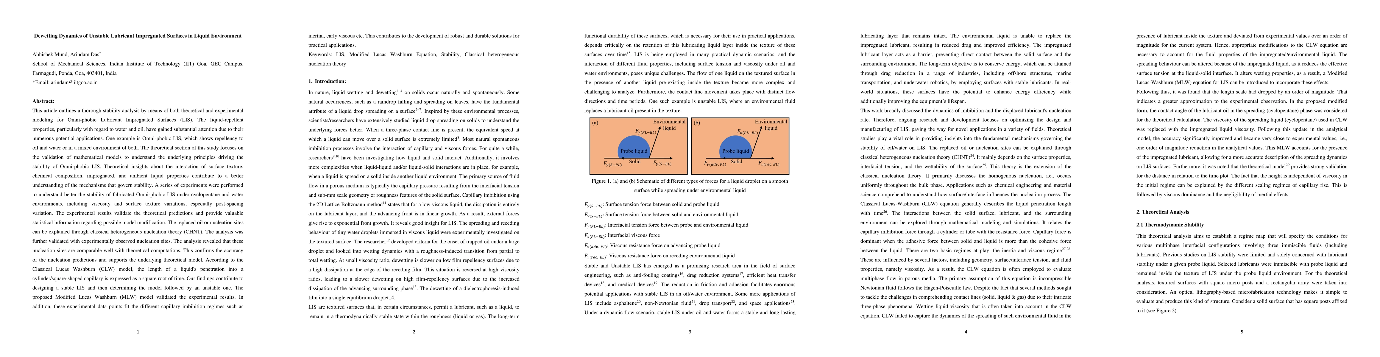 Thumbnail for Dewetting Dynamics of Unstable Lubricant Impregnated Surfaces in Liquid
  Environment