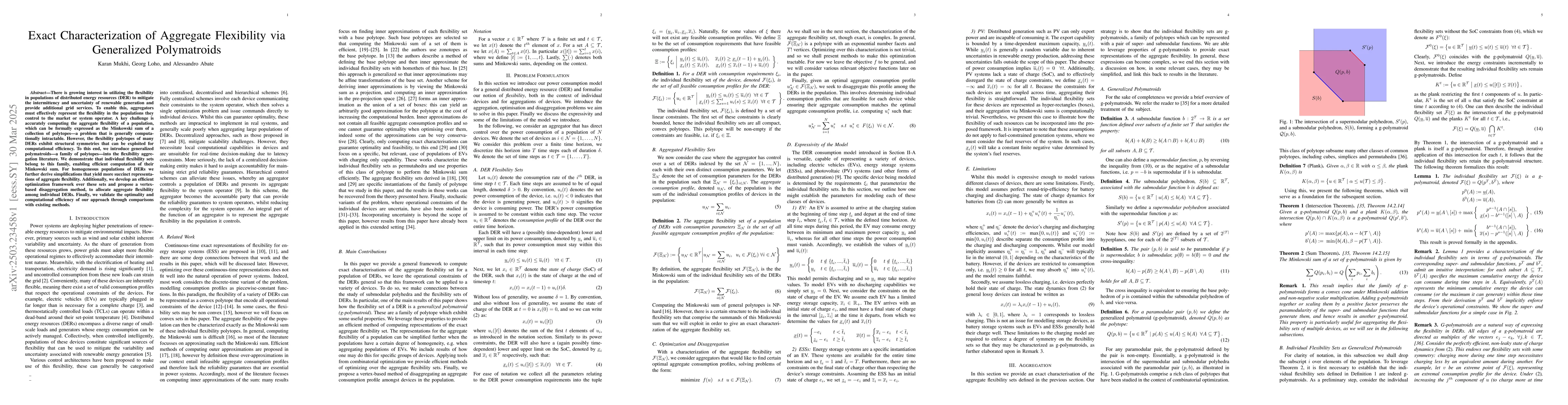 Thumbnail for Exact Characterization of Aggregate Flexibility via Generalized
  Polymatroids