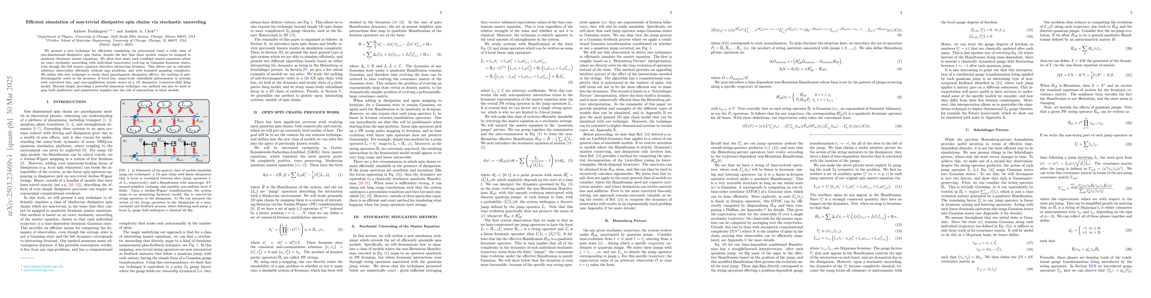 Thumbnail for Efficient simulation of non-trivial dissipative spin chains via
  stochastic unraveling