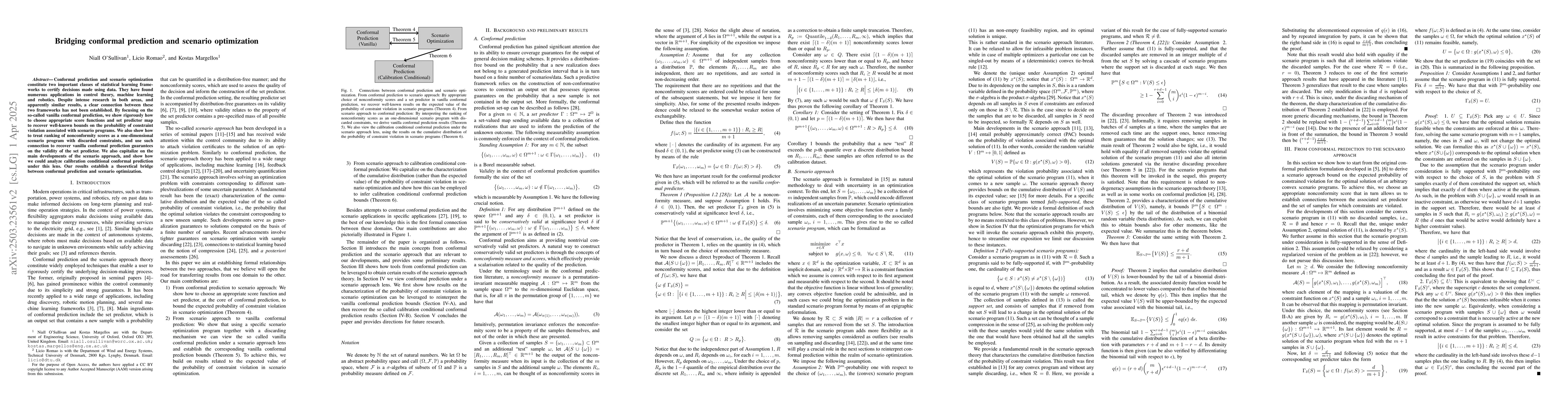 Thumbnail for Bridging conformal prediction and scenario optimization