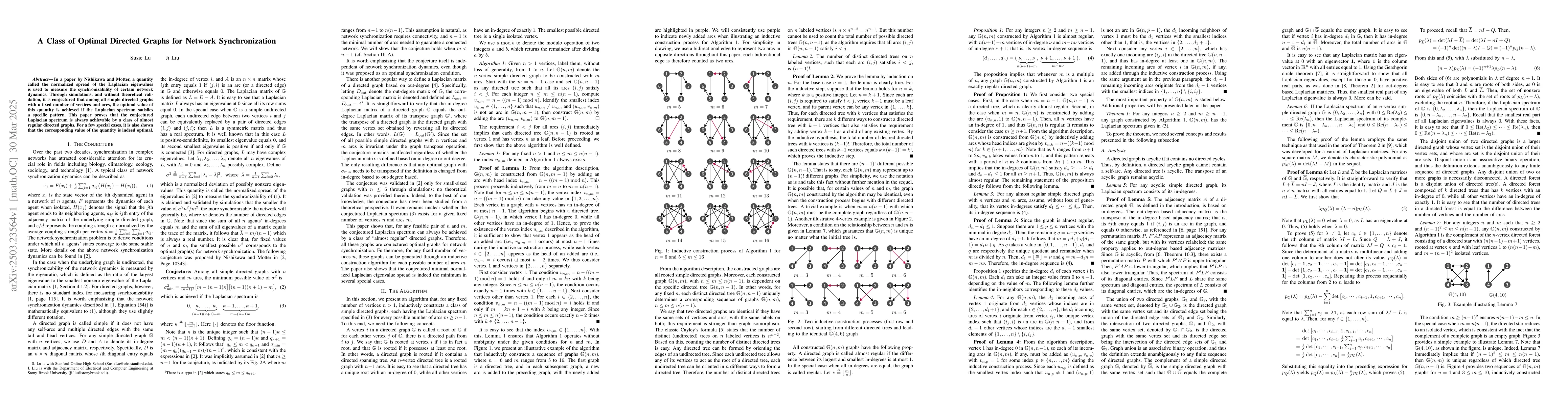 Thumbnail for A Class of Optimal Directed Graphs for Network Synchronization