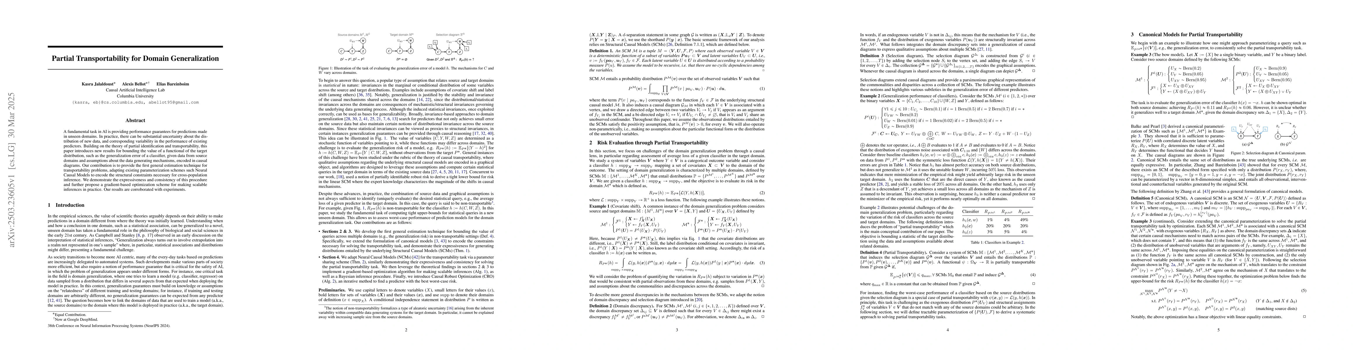 Thumbnail for Partial Transportability for Domain Generalization
