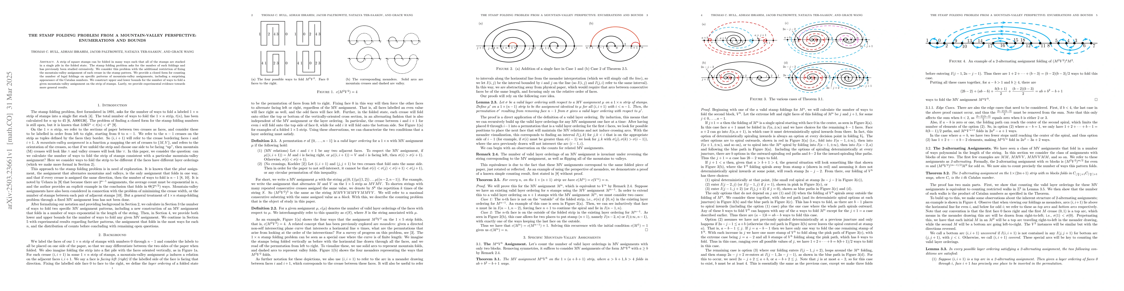 Thumbnail for The Stamp Folding Problem From a Mountain-Valley Perspective:
  Enumerations and Bounds