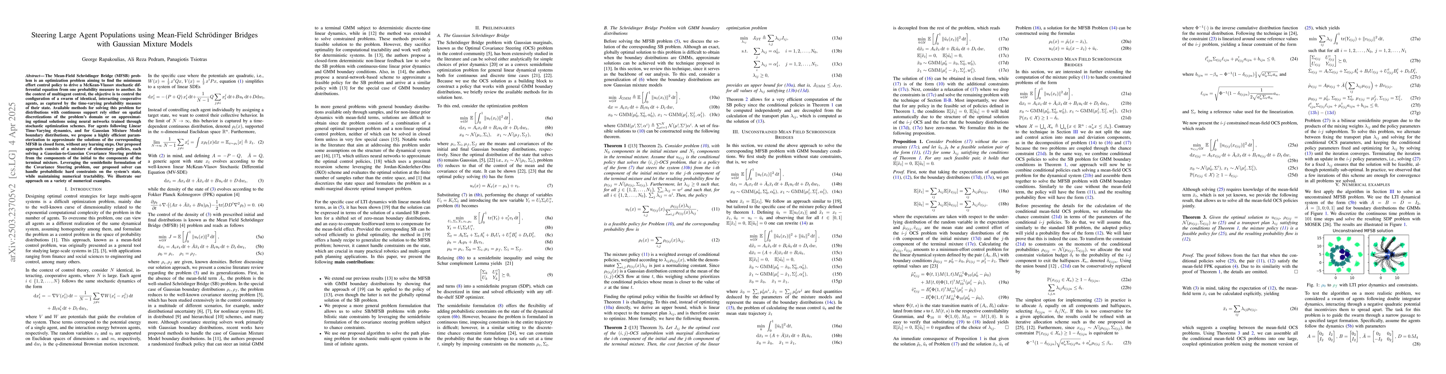 Thumbnail for Steering Large Agent Populations using Mean-Field Schrodinger Bridges
  with Gaussian Mixture Models