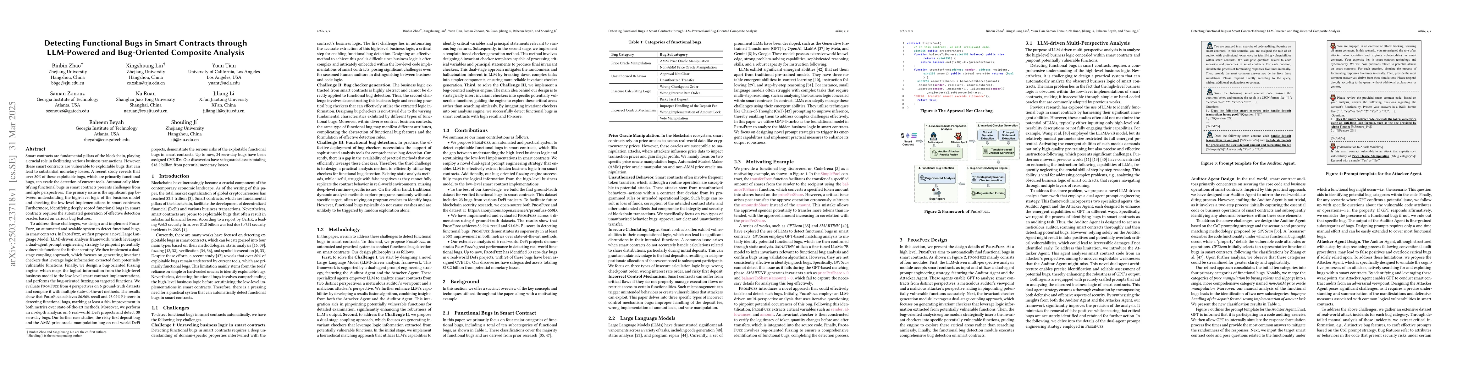 Thumbnail for Detecting Functional Bugs in Smart Contracts through LLM-Powered and
  Bug-Oriented Composite Analysis