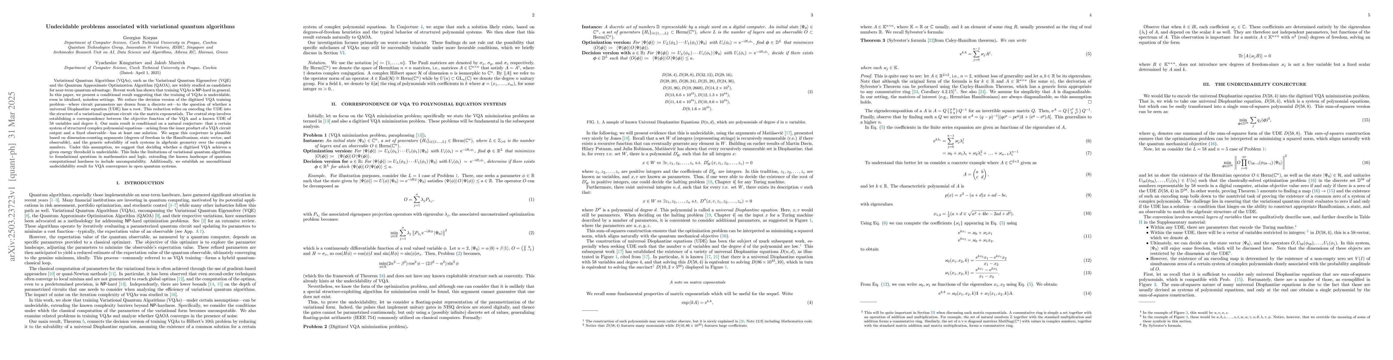 Thumbnail for Undecidable problems associated with variational quantum algorithms