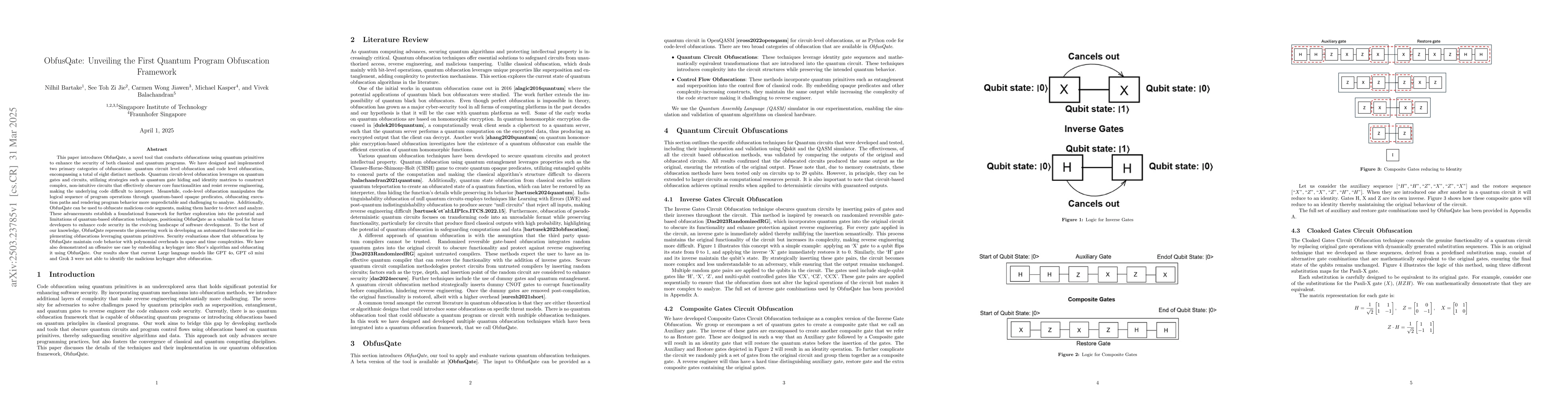 Thumbnail for ObfusQate: Unveiling the First Quantum Program Obfuscation Framework