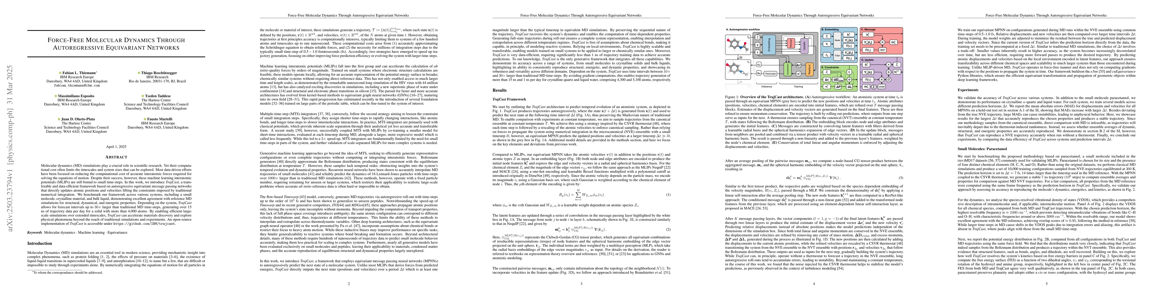 Thumbnail for Force-Free Molecular Dynamics Through Autoregressive Equivariant
  Networks