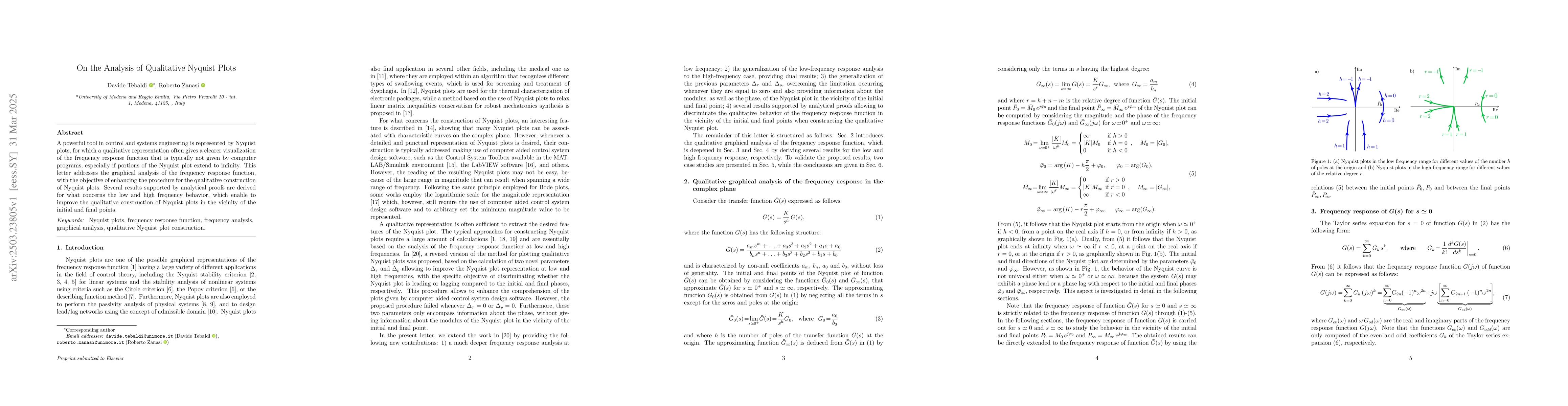 Thumbnail for On the Analysis of Qualitative Nyquist Plots
