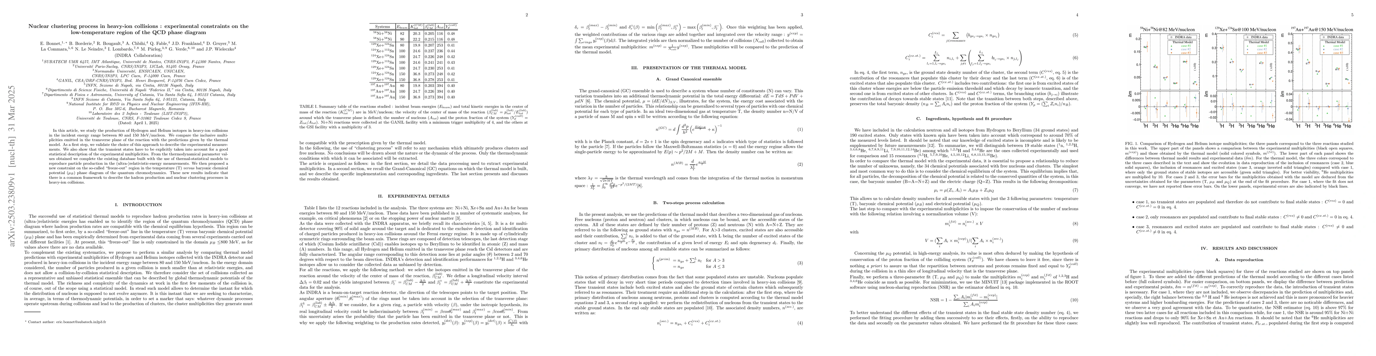 Thumbnail for Nuclear clustering process in heavy-ion collisions : experimental
  constraints on the low-temperature region of the QCD phase diagram