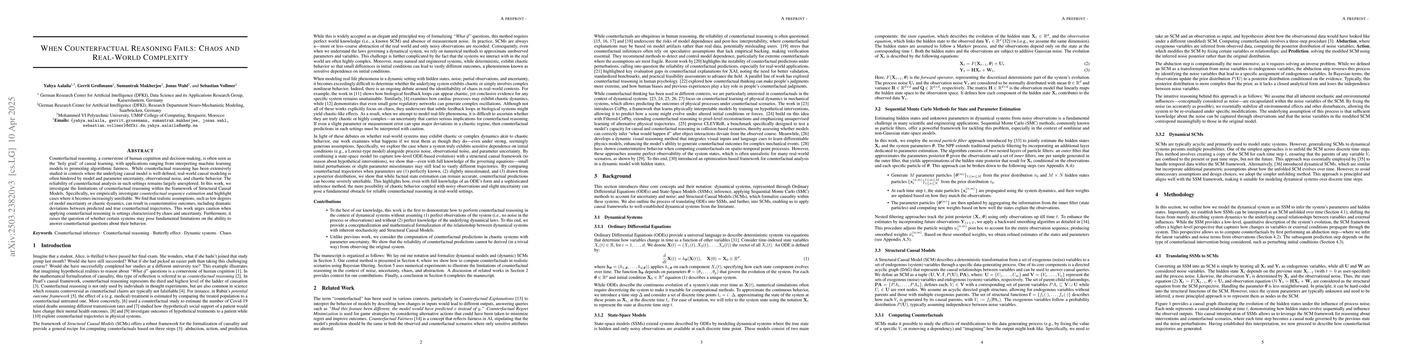 Thumbnail for When Counterfactual Reasoning Fails: Chaos and Real-World Complexity
