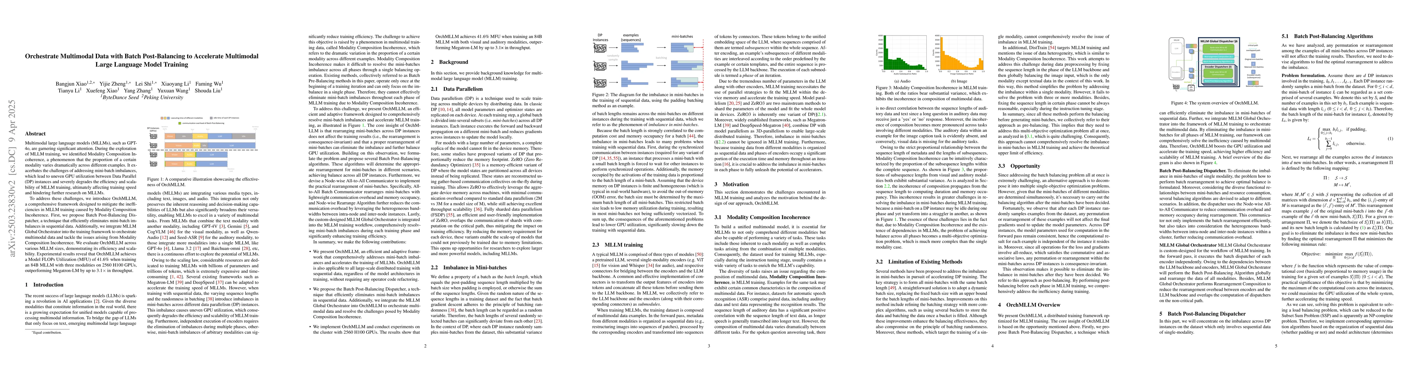 Thumbnail for Orchestrate Multimodal Data with Batch Post-Balancing to Accelerate
  Multimodal Large Language Model Training