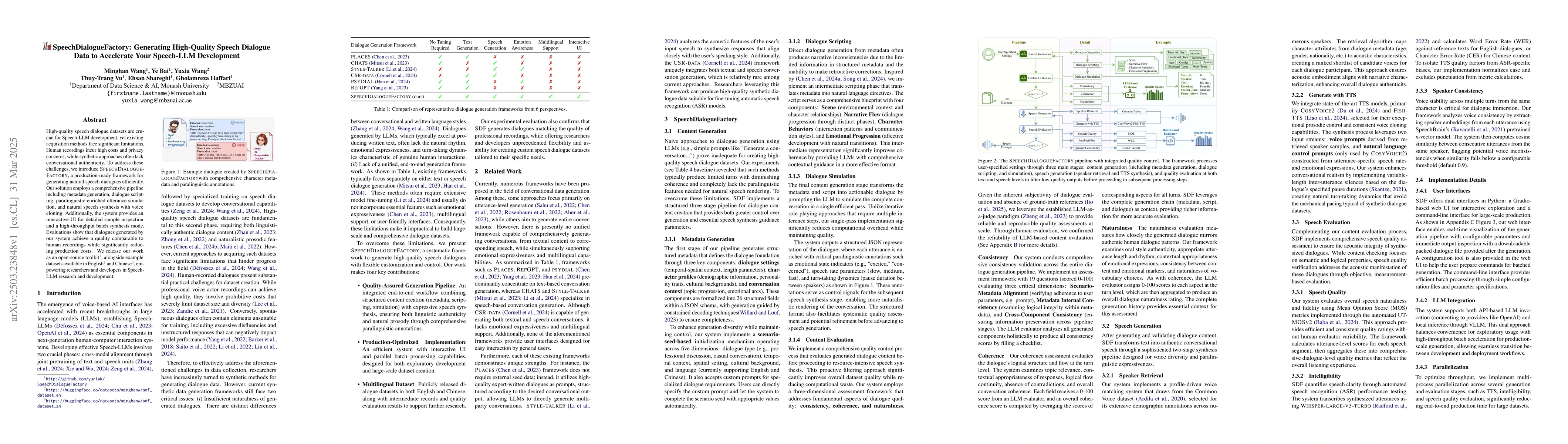 Thumbnail for SpeechDialogueFactory: Generating High-Quality Speech Dialogue Data to
  Accelerate Your Speech-LLM Development