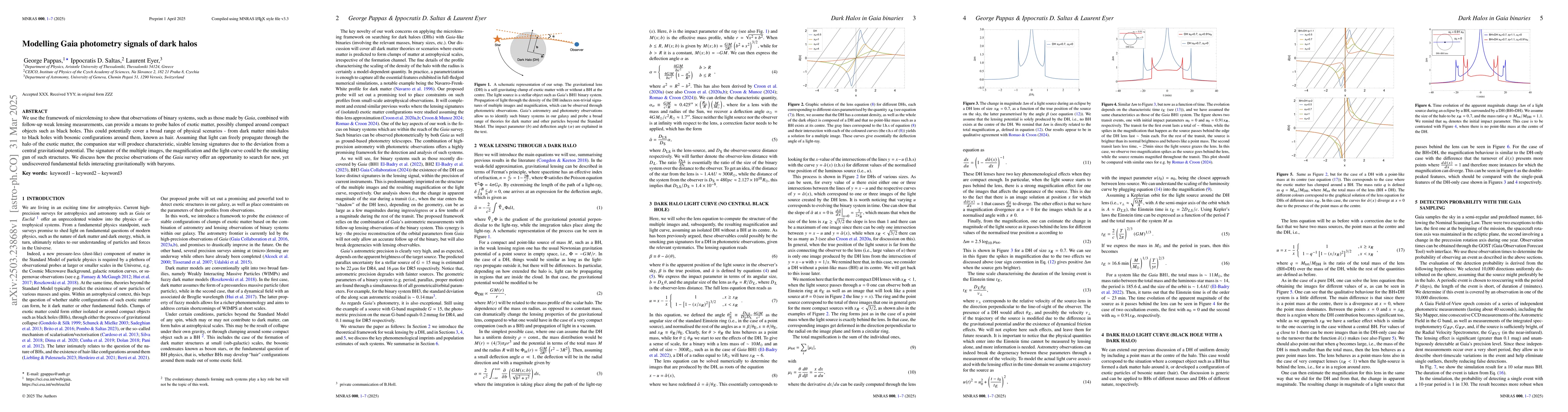 Thumbnail for Modelling Gaia photometry signals of dark halos