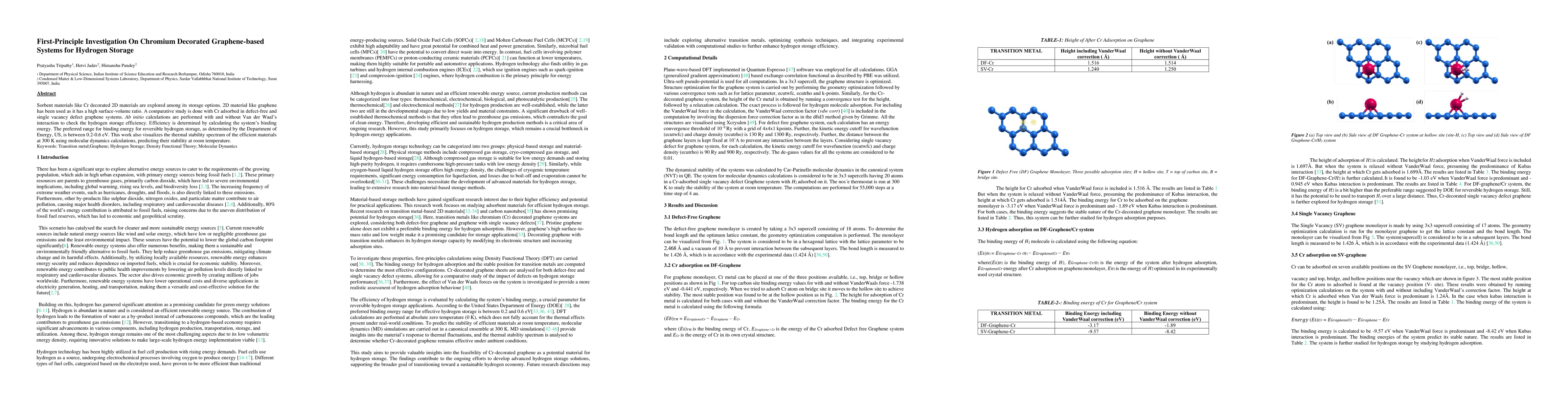 Thumbnail for First-Principle Investigation On Chromium Decorated Graphene-based
  Systems for Hydrogen Storage