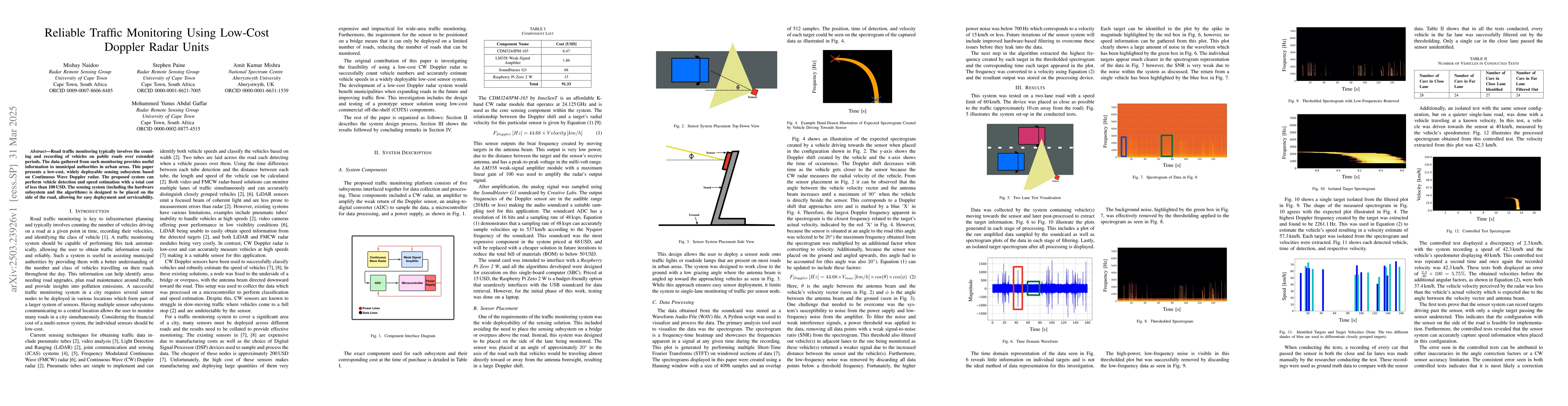 Thumbnail for Reliable Traffic Monitoring Using Low-Cost Doppler Radar Units