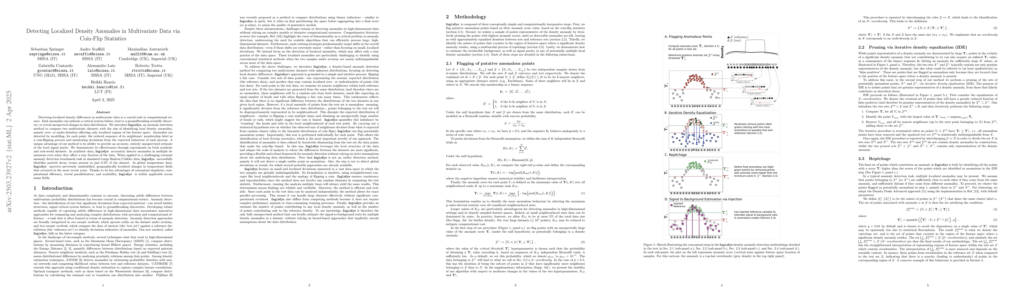 Thumbnail for Detecting Localized Density Anomalies in Multivariate Data via Coin-Flip
  Statistics