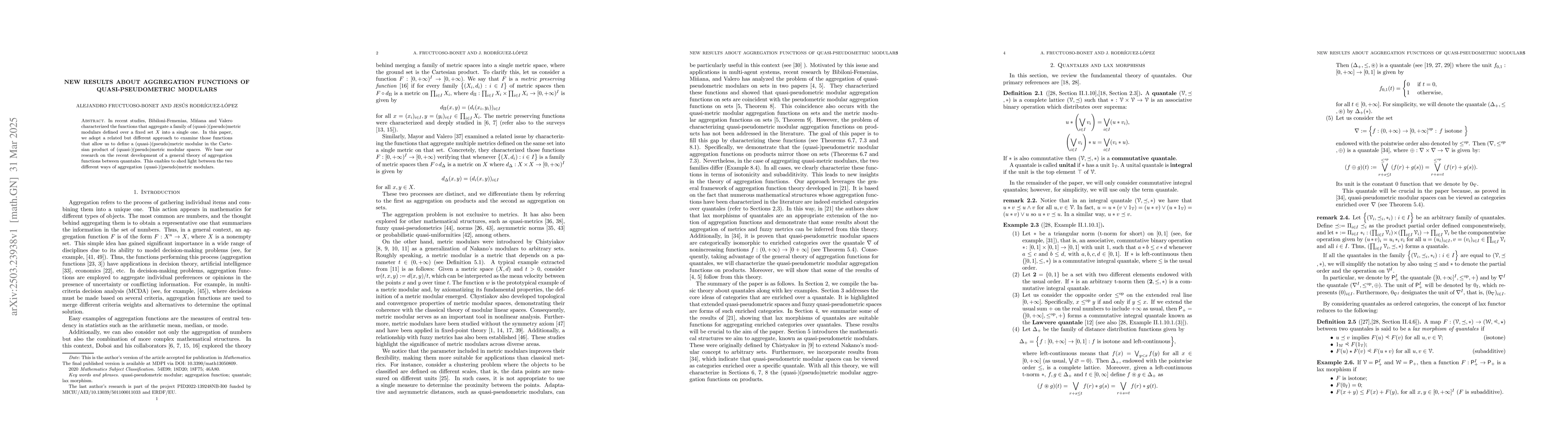 Thumbnail for New results about aggregation functions of quasi-pseudometric modulars