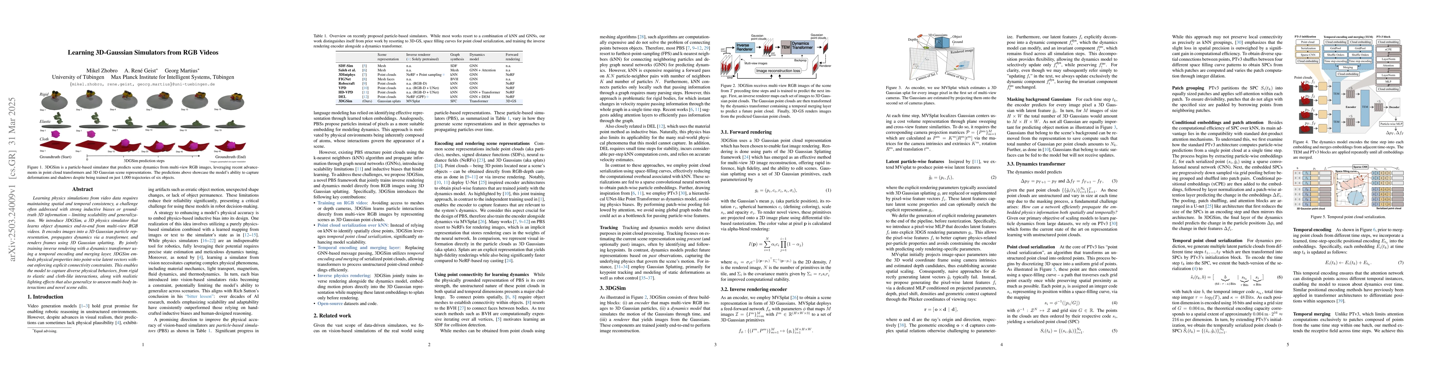 Thumbnail for Learning 3D-Gaussian Simulators from RGB Videos