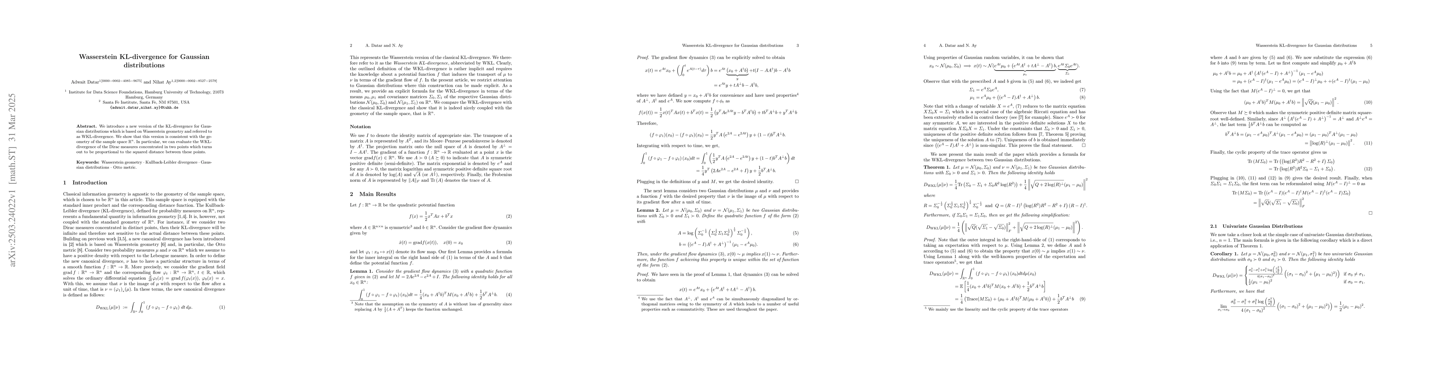 Thumbnail for Wasserstein KL-divergence for Gaussian distributions