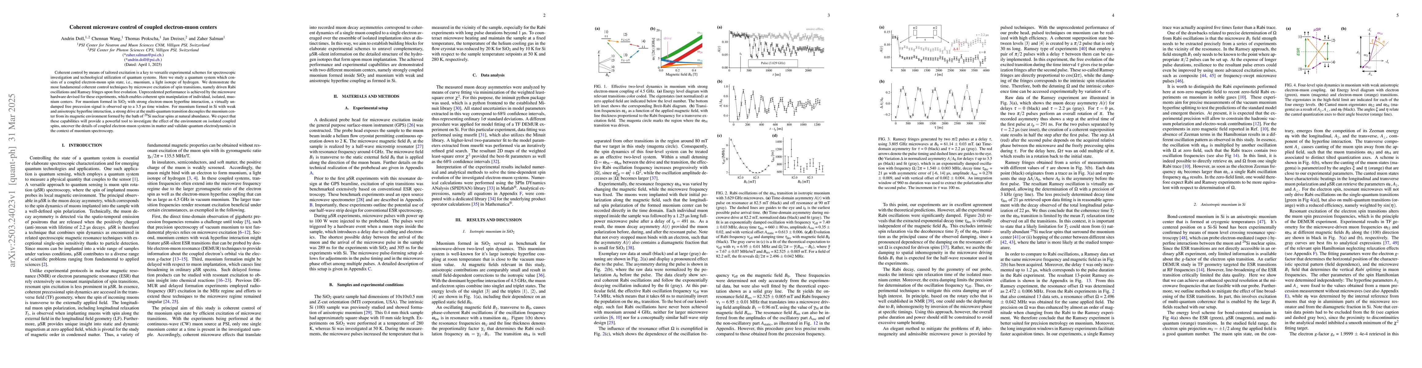 Thumbnail for Coherent microwave control of coupled electron-muon centers