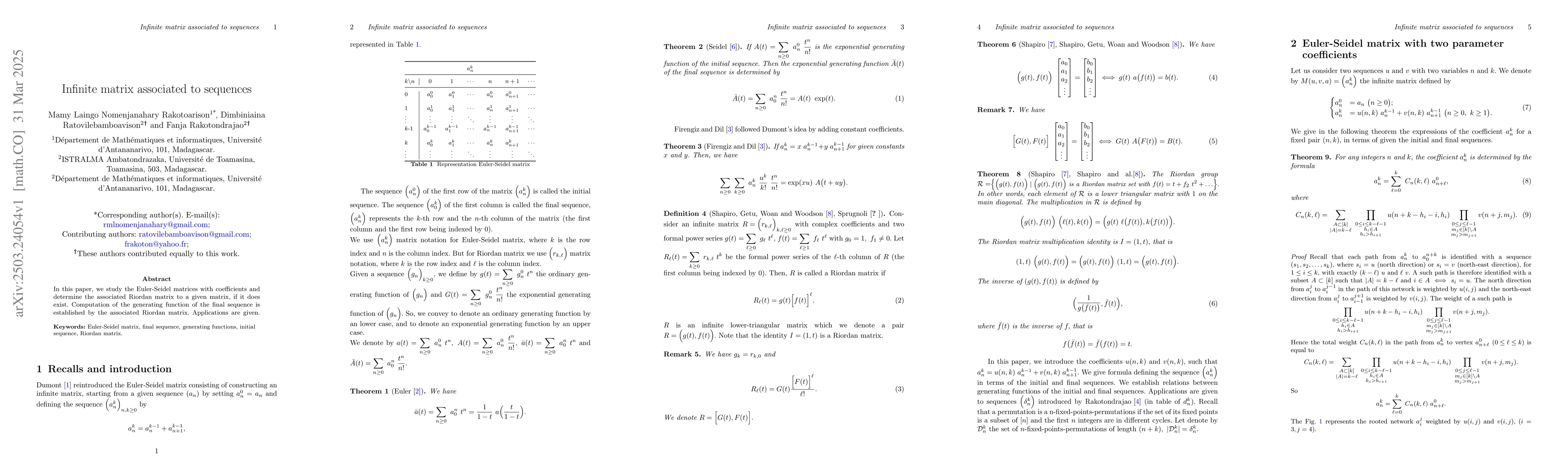 Thumbnail for Infinite matrix associated to sequences