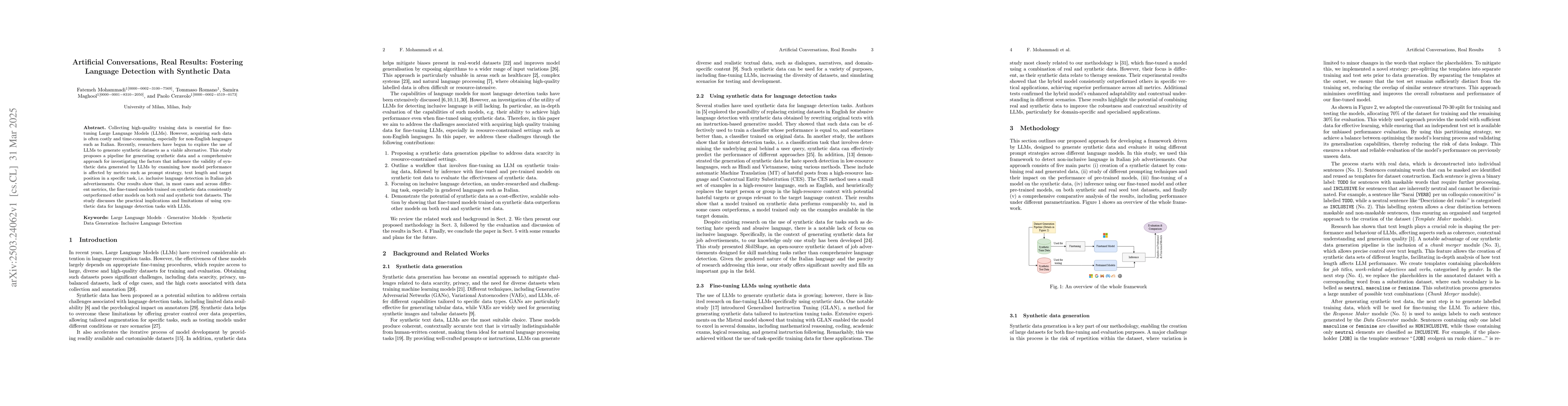 Thumbnail for Artificial Conversations, Real Results: Fostering Language Detection
  with Synthetic Data
