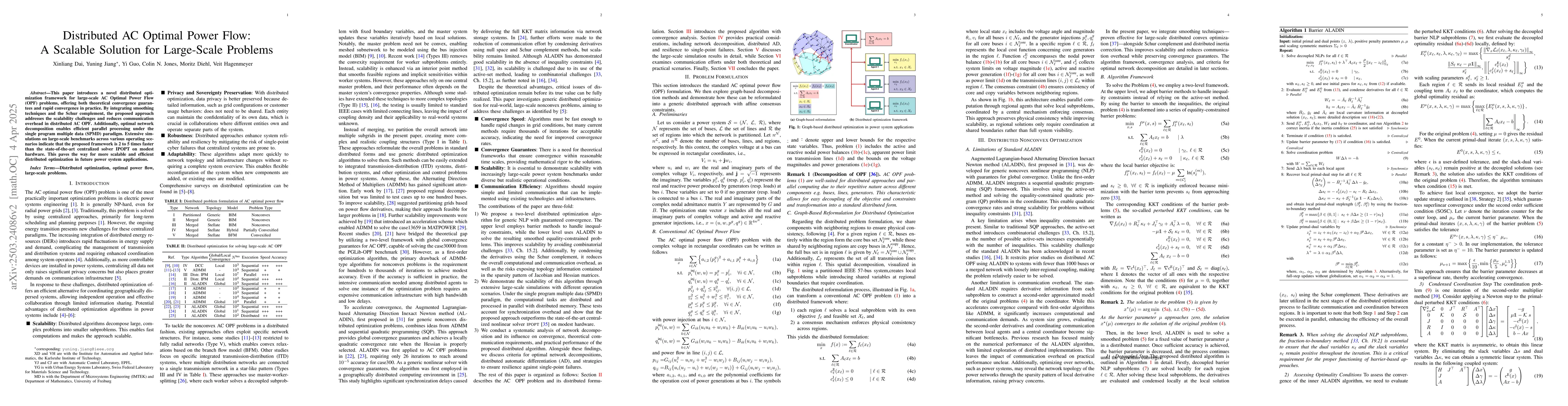 Thumbnail for Distributed AC Optimal Power Flow: A Scalable Solution for Large-Scale
  Problems