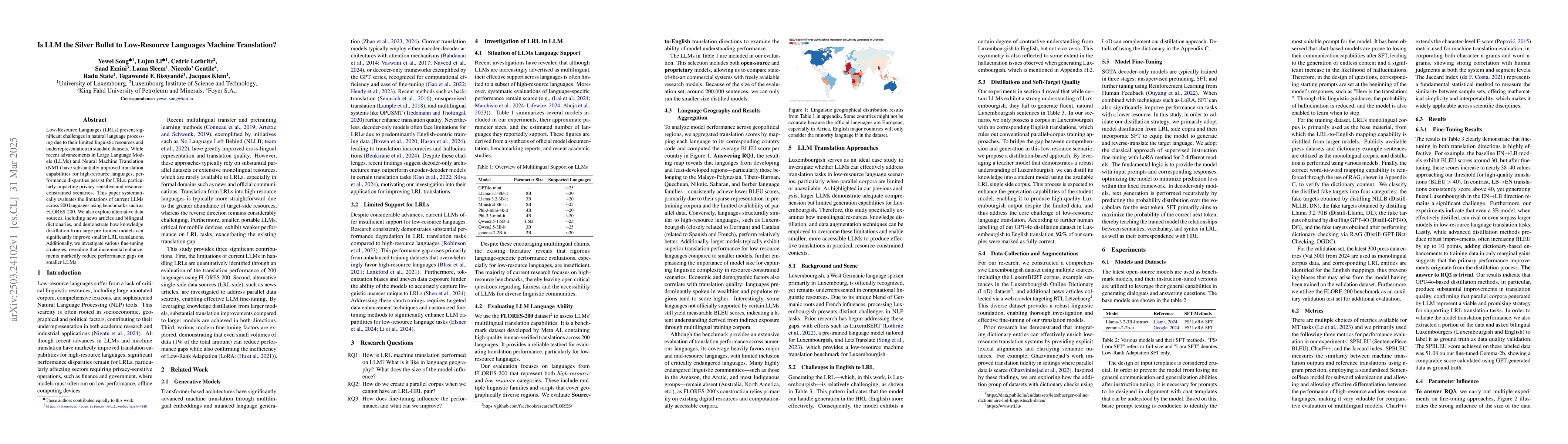 Thumbnail for Is LLM the Silver Bullet to Low-Resource Languages Machine Translation?