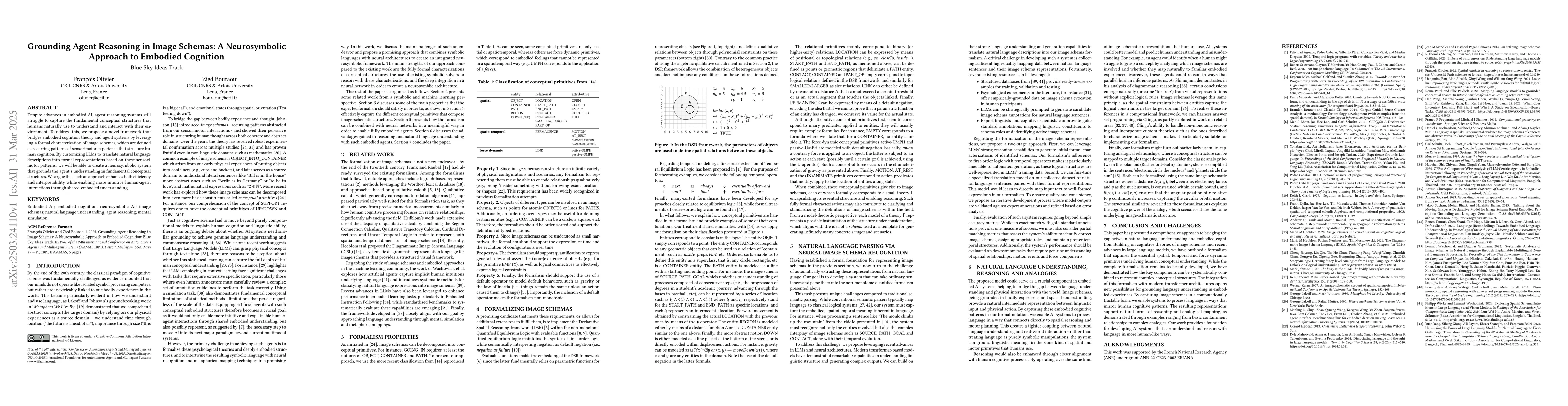 Thumbnail for Grounding Agent Reasoning in Image Schemas: A Neurosymbolic Approach to
  Embodied Cognition