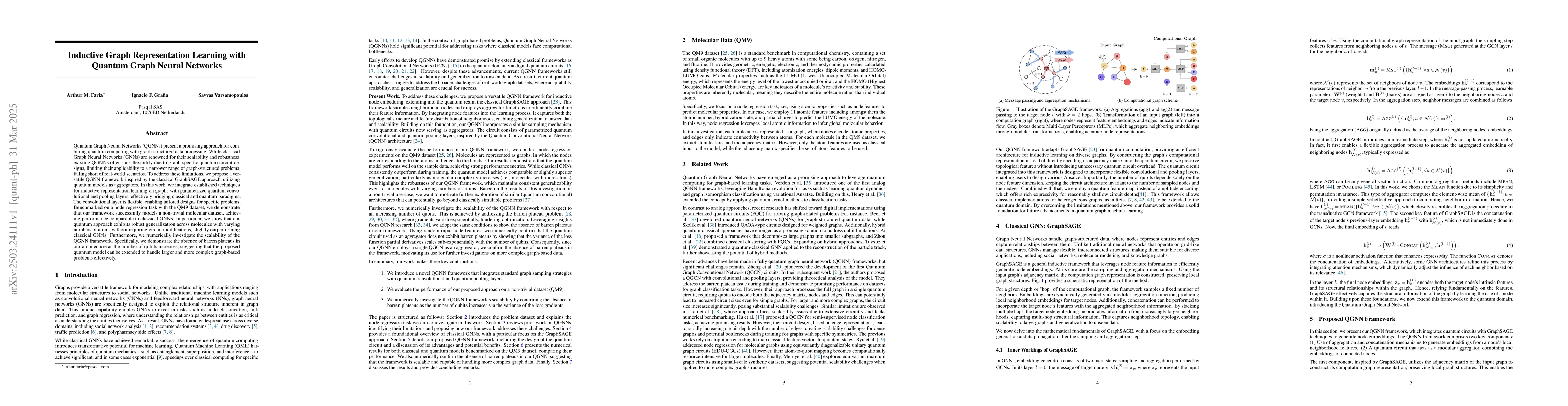 Thumbnail for Inductive Graph Representation Learning with Quantum Graph Neural
  Networks
