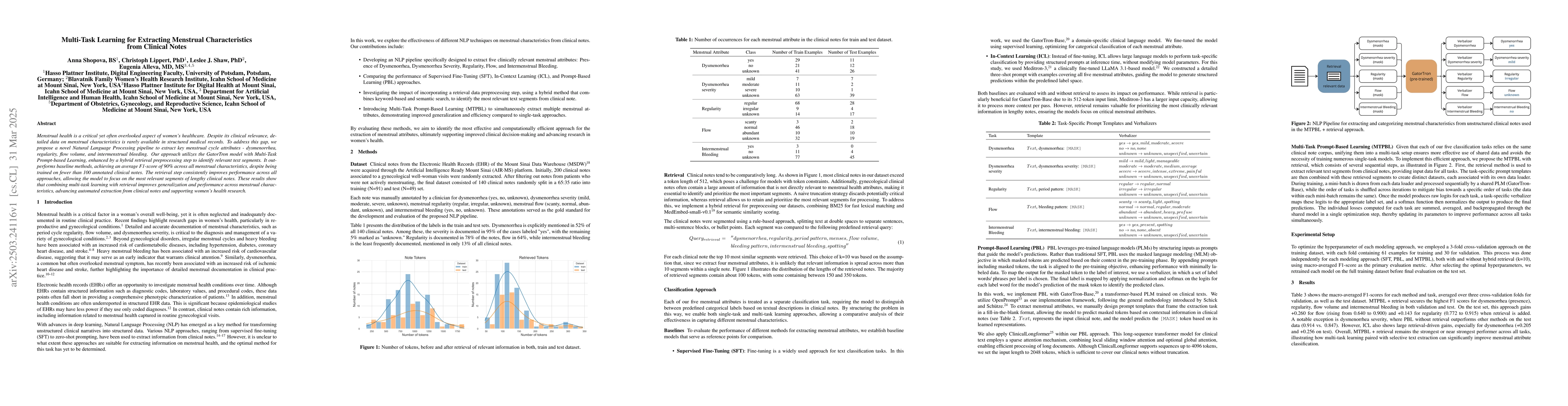 Thumbnail for Multi-Task Learning for Extracting Menstrual Characteristics from
  Clinical Notes