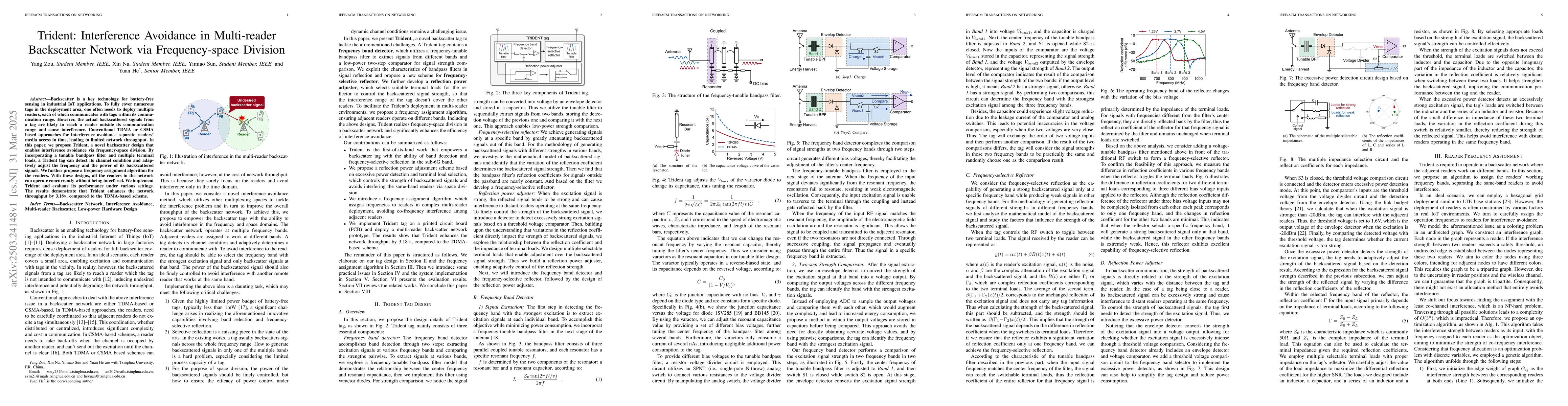 Thumbnail for Trident: Interference Avoidance in Multi-reader Backscatter Network via
  Frequency-space Division