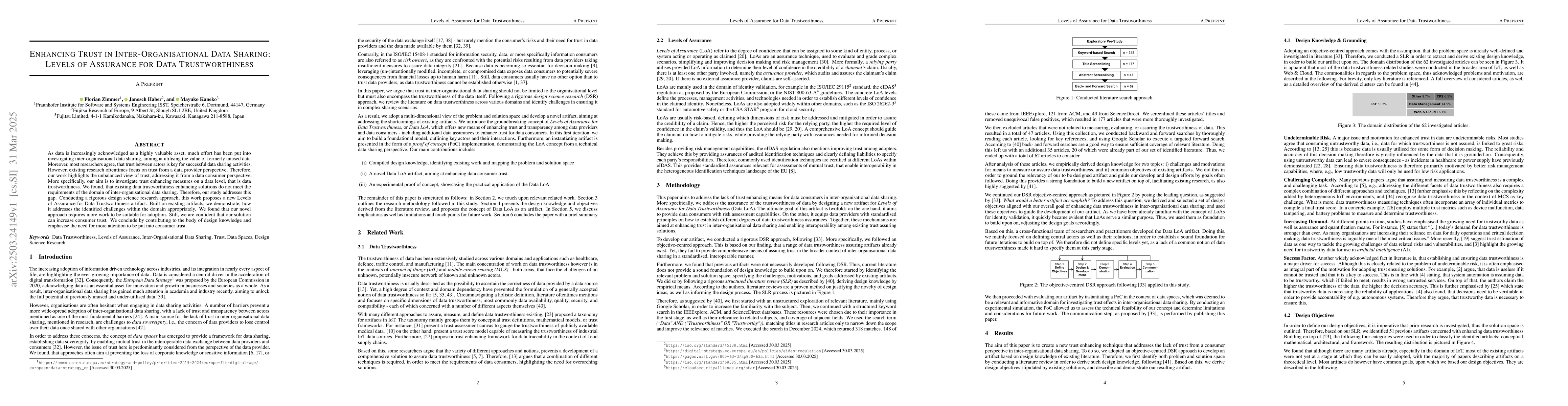 Thumbnail for Enhancing Trust in Inter-Organisational Data Sharing: Levels of
  Assurance for Data Trustworthiness