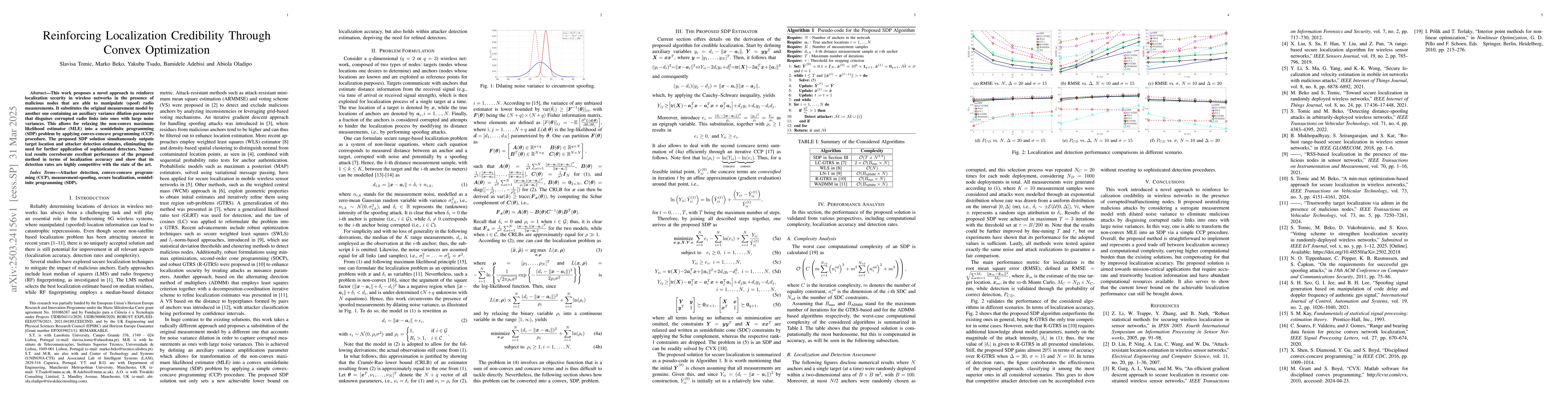 Thumbnail for Reinforcing Localization Credibility Through Convex Optimization