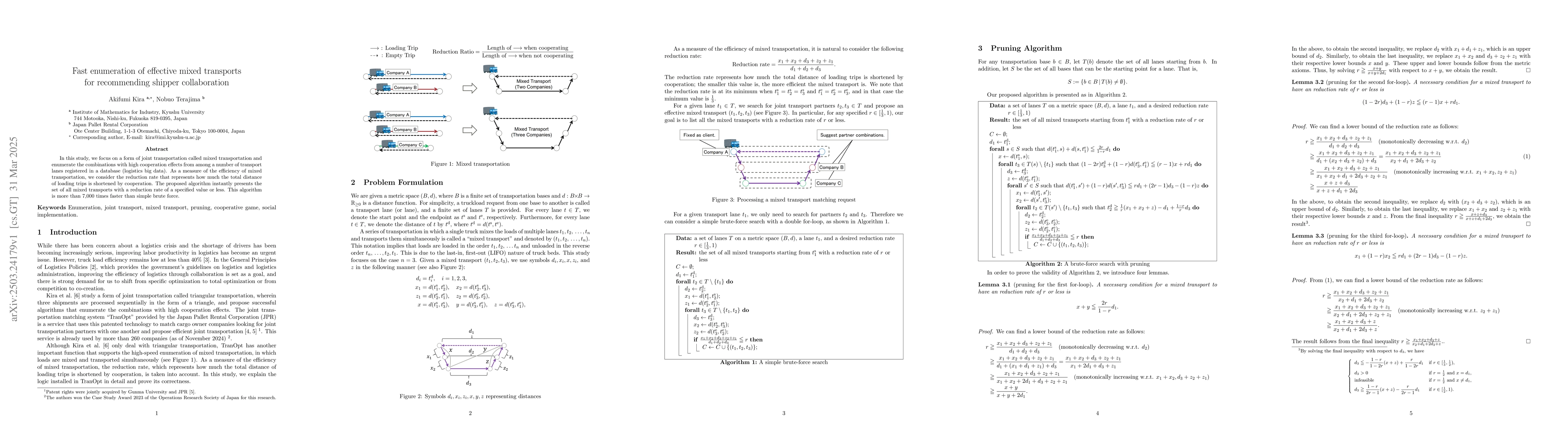 Thumbnail for Fast enumeration of effective mixed transports for recommending shipper
  collaboration
