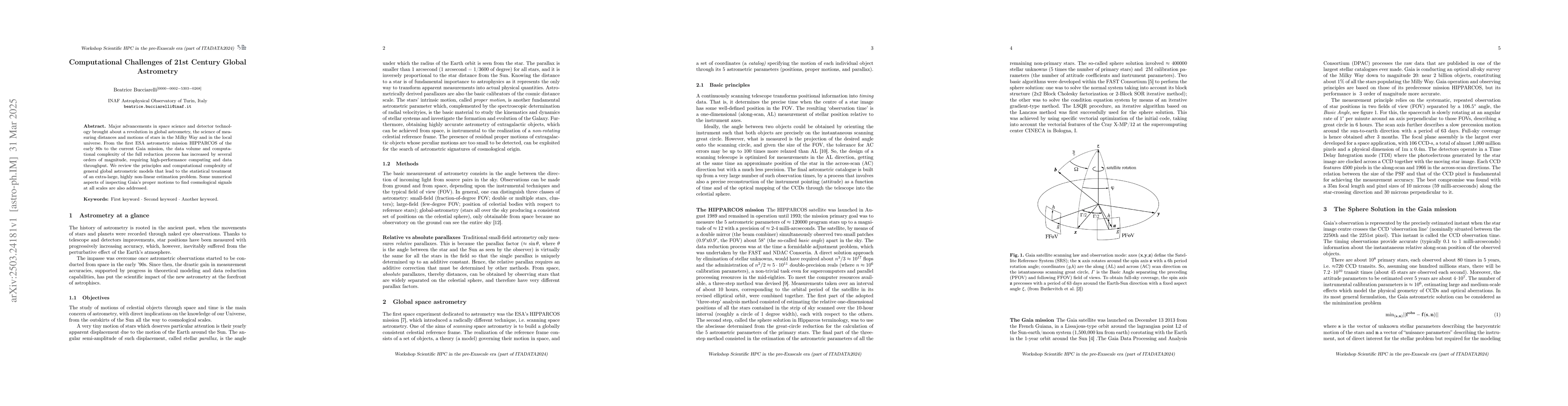 Thumbnail for Computational challenges of 21st century Global Astrometry
