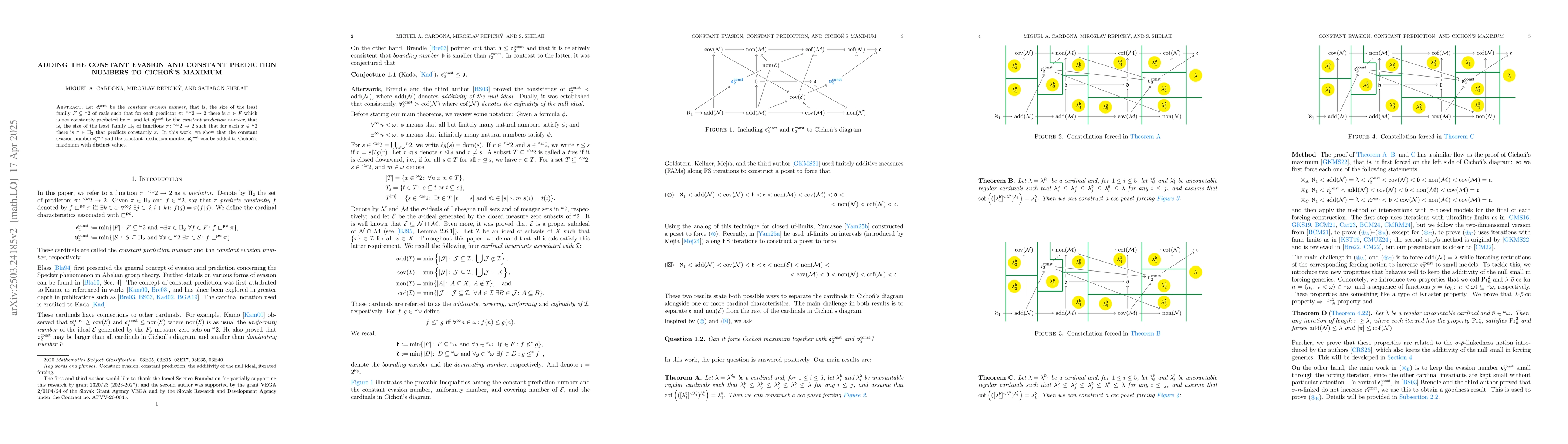 Thumbnail for Adding the constant evasion and constant prediction numbers to
  Cichoń's maximum